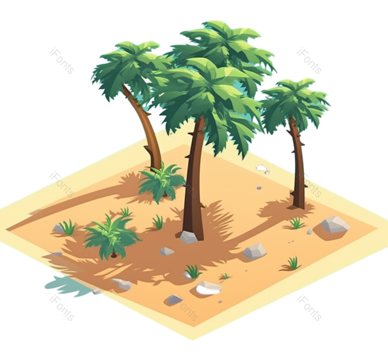 叶子图片,夏天元素,蓝色背景PNG,自然免抠素材